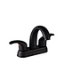 4" Dual Cross Handle Basin Faucet Black Matte Finish